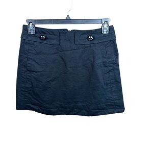 See by Chloe Classic Black Women's Textured Exposed Zipper Mini Skirt Size 8